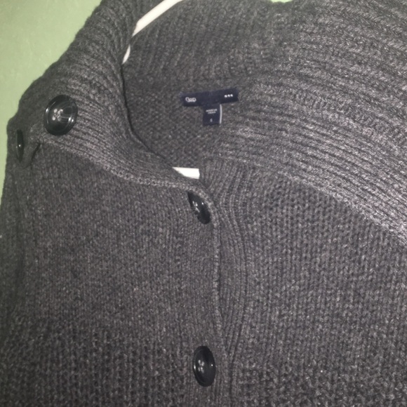 Warm Gray Button-Up Cardigan Sweater - Picture 3 of 4